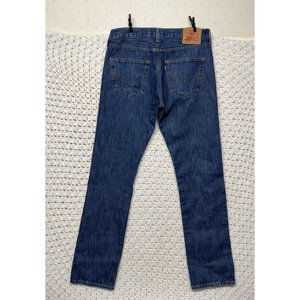 Levis 501 Mens Jeans Size 33x34 Blue Denim Button Fly Straight Leg 100%Cotton